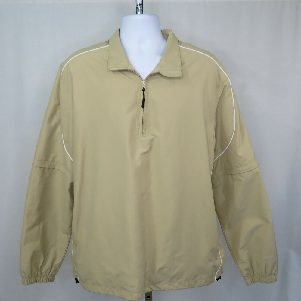Greg Norman Windbreaker Jacket Beige 1/2 Zip